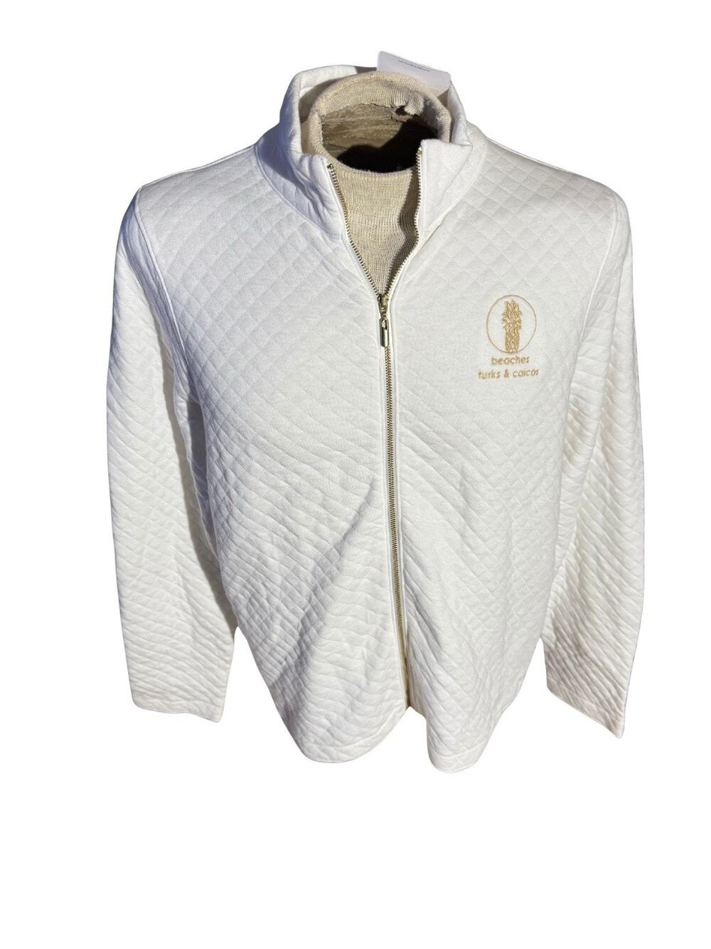 Gear for Sports Beecher Turks & Caicos Resort Full Zip Jacket White XL NWT